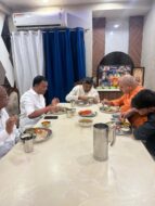 राज्यसभा सांसद आदित्य साहू का मानगो में आत्मीय स्वागत भाजपा प्रदेश कार्यकारी अध्यक्ष ने कोषाध्यक्ष कृष्णा शर्मा काली के आवास पर किया भोजन