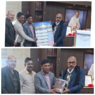 विधानसभा द्वारा प्रकाशित आकर्षक डायरी, कैलेंडर एवं दूरभाष निर्देशिका विधानसभा अध्यक्ष को प्रभारी सचिव द्वारा ससम्मान भेंट की गई