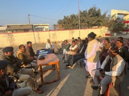 पुलिस इंस्पेक्टर मिनहाज आलम की अध्यक्षता में सरस्वती पूजा को लेकर बागडेहरी थाना में शांति समिति की बैठक आयोजित