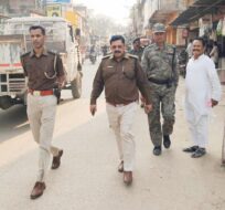 कपाली नगर परिषद चुनाव को लेकर पुलिस प्रशासन द्वारा फ्लैग मार्च