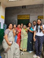 केड़िया परिवार ने पेश की मिसाल, 95 वर्षीय बुजुर्ग महिला सहित घर की महिलाओं ने किया मतदान