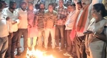 राष्ट्रपति कार्यक्रम में प्रोटोकॉल उल्लंघन पर भाजपा का प्रदर्शन
