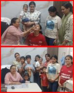 सान्वी मल्टीस्पेशलिटी व सूर्या हॉस्पिटल में गर्मी और हीट वेव से बचाव को लेकर जागरूकता अभियान,150 बच्चों को दिया गया स्वर्ण प्राशन
