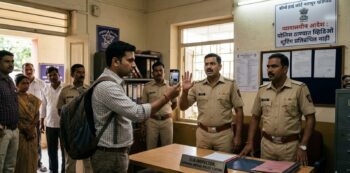 पुलिस स्टेशन में वीडियो बनाना
