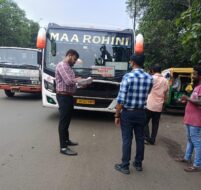 कांड्रा चेक पोस्ट पर डीटीओ के नेतृत्व में चलाया गया सघन वाहन जांच अभियान