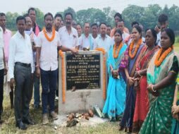 जिप अध्यक्ष ने रंगामाटिया में किया उप स्वास्थ्य केंद्र निर्माण का शिलान्यास