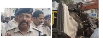 भालूबासा में चला अतिक्रमण हटाओ अभियान, कोर्ट के आदेश पर 6 दुकानें ध्वस्त