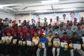 37 पदक विजेता खिलाड़ियों का सम्मान