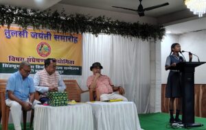तुलसी भवन की विषय संप्रेषण प्रतियोगिता में डी.बी.एम.एस. कदमा की तन्वीशा नंदन प्रथम