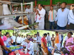 हथकरघा मंत्री विश्वजीत दैमारी ने नदुआर में एरी फार्म और कन्यका बहुमुखी कृषि फार्म का किया निरीक्षण हथकरघा मंत्री विश्वजीत दैमारी