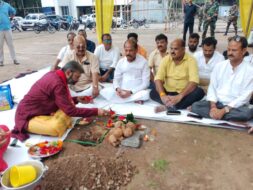 एग्रिको दुर्गा पूजा पंडाल का भूमि पूजन संपन्न, ₹15 लाख की लागत से होगा भव्य निर्माण