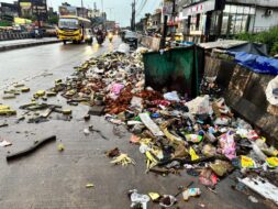 गम्हरिया में सड़क के किनारे कचड़ों का अंबार