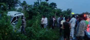 विधायक के एस्कॉर्ट वाहन के पलटने से चार सुरक्षाकर्मी घायल