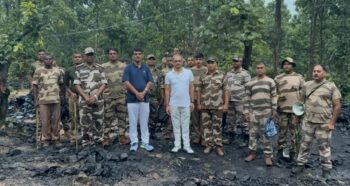 ड्रोन सर्विलांस से मिली सूचना पर धमधमियां जंगल में CISF की छापेमारी, 50 टन अवैध कोयला जप्त