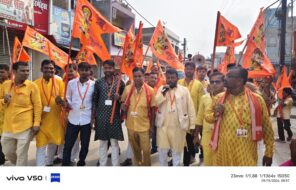बखरी में निकली भव्य मंगल ध्वज यात्रा, गणपति बप्पा मोरिया के जयघोष से गूंजा नगर मंगल ध्वज यात्रा