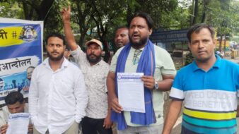 संपूर्ण भागीदारी आंदोलन के तहत आजाद समाज पार्टी व भीम आर्मी का प्रदर्शन