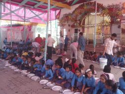 नवदुर्गा संघ समिति द्वारा भव्य कन्या पूजन