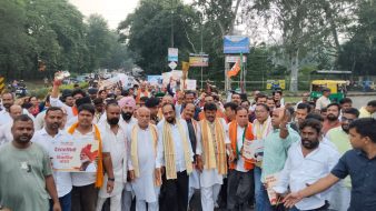 जमशेदपुर में भाजपा की ‘सेवा ज्योति यात्रा’, विकसित भारत का लिया संकल्प