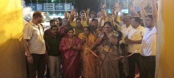 हल्दीपोखर में नारी शक्ति ने किया पूजा पंडाल का उद्घाटन