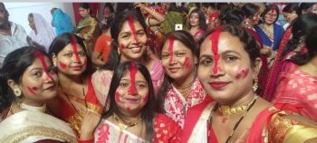 नम आंखों से मां दुर्गा को दी गई विदाई, पोटका में धूमधाम से मना दशहरा